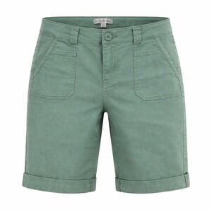 DE Collection Womens Sage Green Bermuda Shorts Stretch Denim Cuffed Size 12